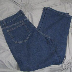 Adjustable Button Straight Leg Jeans